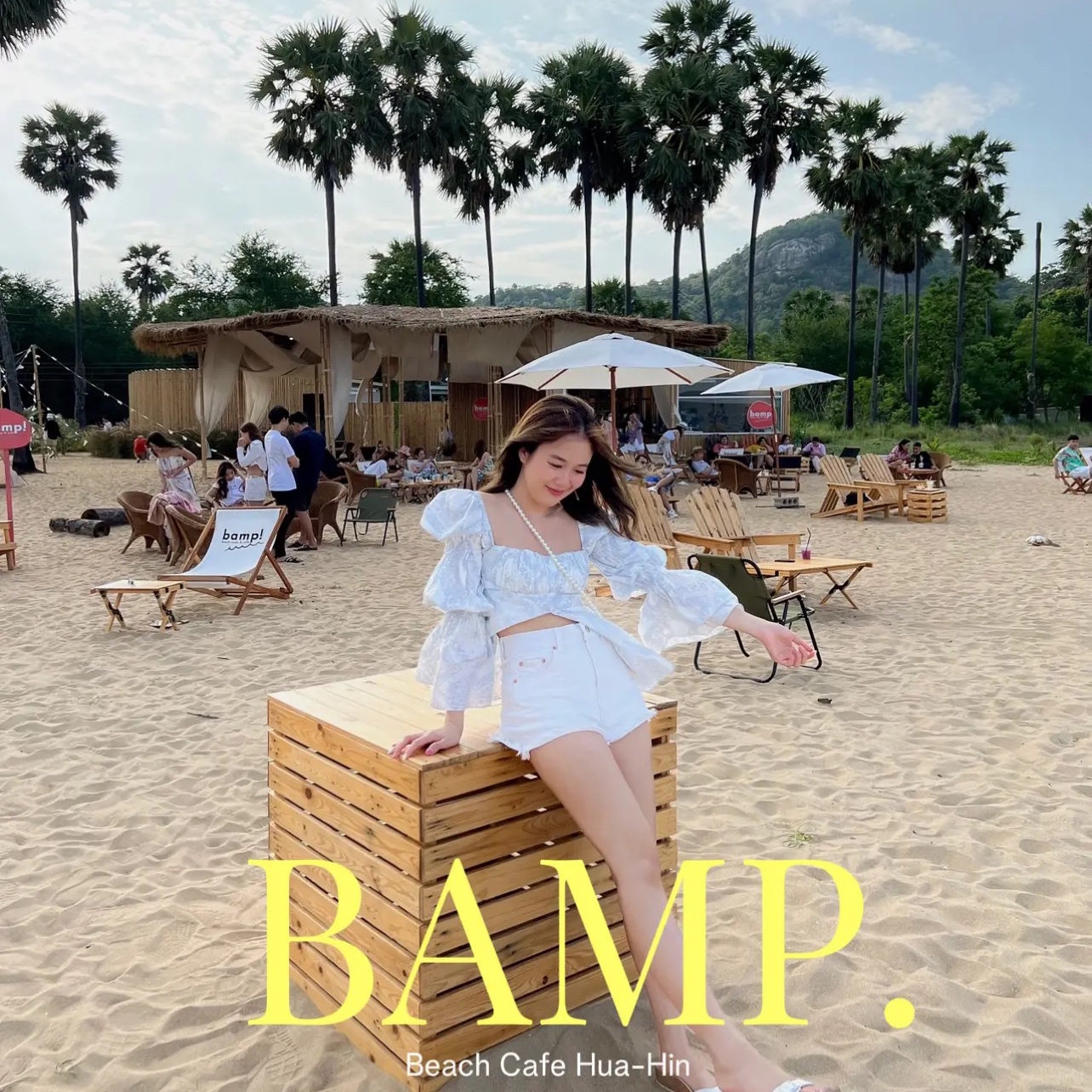 📍เช็คอิน คาเฟ่หัวหินเปิดใหม่ BAMP Beach camp cafe.🌊